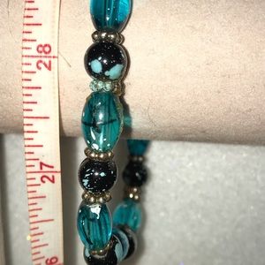 New Artisan Glass Bead Stretch Bracelet